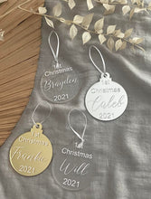 Load image into Gallery viewer, My First Christmas Acrylic Bauble