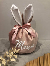 Load image into Gallery viewer, Large Velvet Personalised Bunny Bag