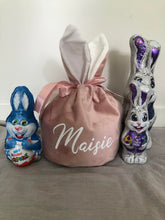 Load image into Gallery viewer, Large Velvet Personalised Bunny Bag