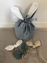 Load image into Gallery viewer, Large Velvet Personalised Bunny Bag