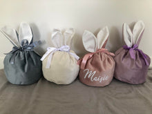 Load image into Gallery viewer, Large Velvet Personalised Bunny Bag