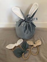 Load image into Gallery viewer, Linen Bunny Ear Headband