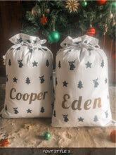 Load image into Gallery viewer, Personalised Pattern Christmas Santa Sack