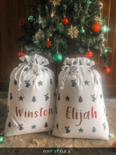 Load image into Gallery viewer, Personalised Pattern Christmas Santa Sack
