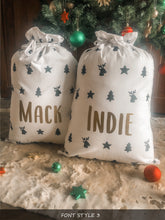 Load image into Gallery viewer, Personalised Pattern Christmas Santa Sack