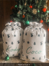 Load image into Gallery viewer, Personalised Pattern Christmas Santa Sack