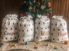 Load image into Gallery viewer, Personalised Pattern Christmas Santa Sack