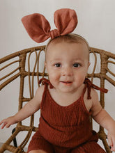 Load image into Gallery viewer, Linen Bunny Ear Headband