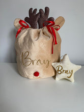 Load image into Gallery viewer, Personalised Large Reindeer Bags
